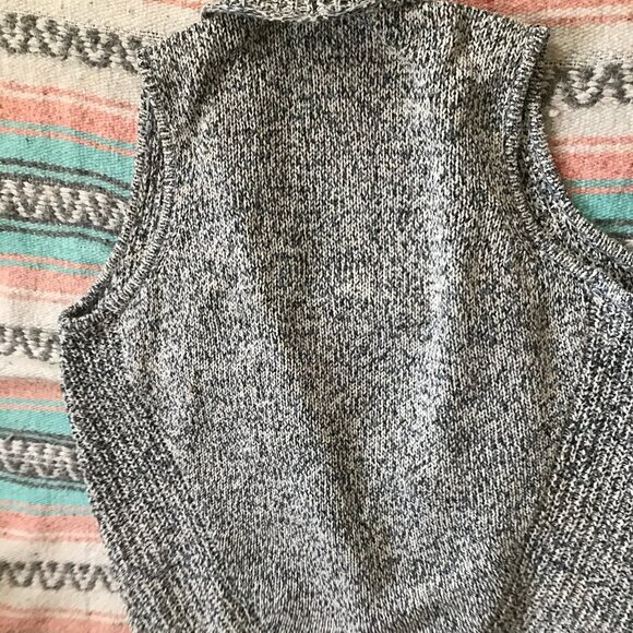 Jones New York Cardigan Sweater Vest Women Open Front  Navy Blue White XL - Picture 3 of 10